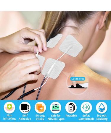 28PCS TENS Unit Replacement Pads - Premium Reusable Electrode Pads for Muscle Stimulator - 8 Large 2x4, 16 Medium 2x2, 4 Round 2.75 - Buy Online on GoSupps.com