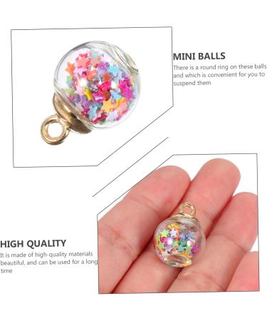 AMOSFUN 90 STK Mini-Sequins Ball Jewelry - Crystal Glass Bottle Pendant Glossy Rhinestone & Pearl Mini-Globe International Shipping Available - Buy Online on GoSupps.com
