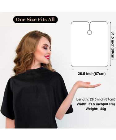 2 Pcs Waterproof Makeup & Hair Cape Set - Salon Barber Bib for Hair Dye & Styling in Black - Buy Online on GoSupps.com