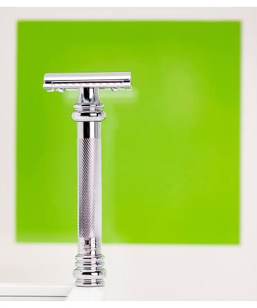 Merkur Heavy Duty Long Barber Pole Safety Razor - Chrome Finish | Premium Quality - Buy Online on GoSupps.com