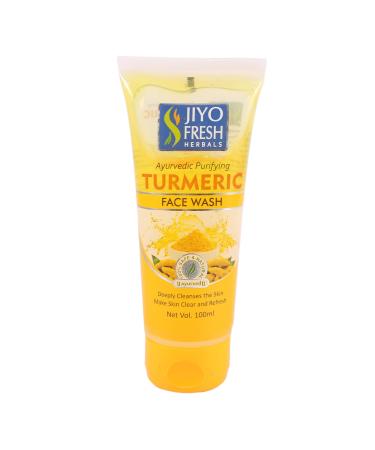 Jiyo Fresh Herbals Ayurvedic Neem Facewash for Deep Pore Cleansing - 3.5 oz (Turmeric)