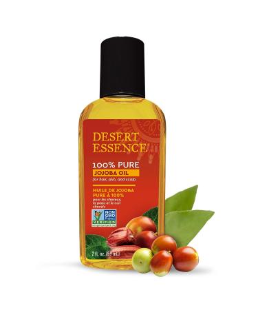 Desert Essence 100% Pure Jojoba Oil - Moisturizer for Skin, Hair & Scalp - 2 Oz - Buy Online on GoSupps.com