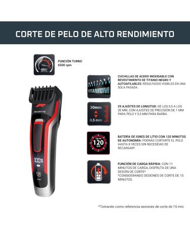 Rowenta TN524M Trimmer F1 Advancer JP21 - Black-Red | Best International Shipping & Grooming Tools - Buy Online on GoSupps.com