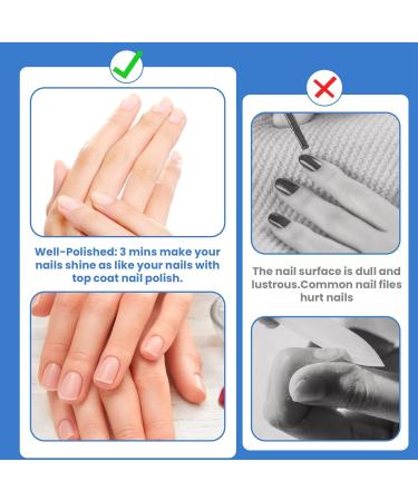 Berichw Glass Nail Shiner - Nano Glass Nail Files Crystal Nail Buffer Shine Polisher For Natural Fingernails Toenails - Buy Online on GoSupps.com