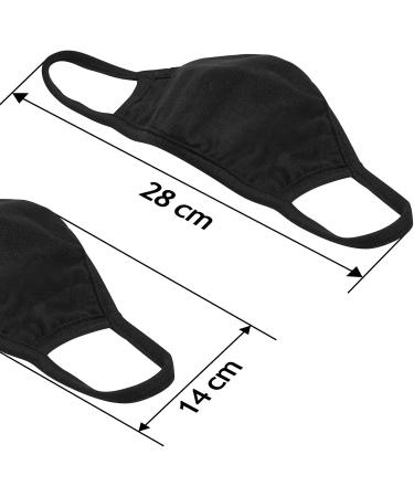 JAGO Washable Facial Masks - 2-Layer Cotton Masks with Filter Compartment for Men & Women | Set of 2/4/8/10 in Black | Stylish Community & Everyday Fabric Mask - Buy Online on GoSupps.com