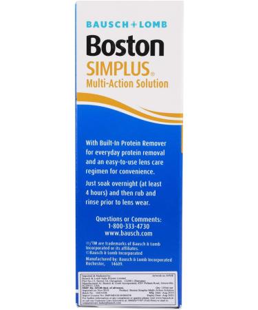 Boston Simplus Gas Permeable Contact Lens Solution 3.5 fl oz - Multi-Action Formula - Buy Online on GoSupps.com