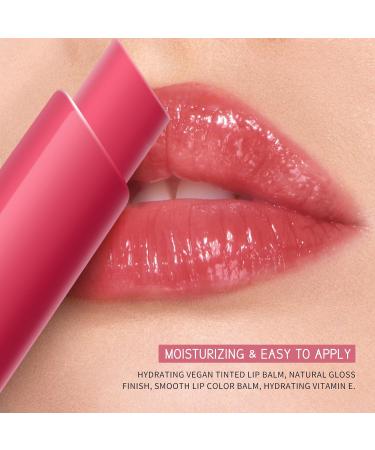 Tinted Lip Balm Hydrating Coloured lip Balms Natural Glossy Finish long Lasting Moisturizing Lip Care Balm Repairing Lip Lines And Prevents Dry Cracked Pressed Lip Balm (02#) - Buy Online on GoSupps.com