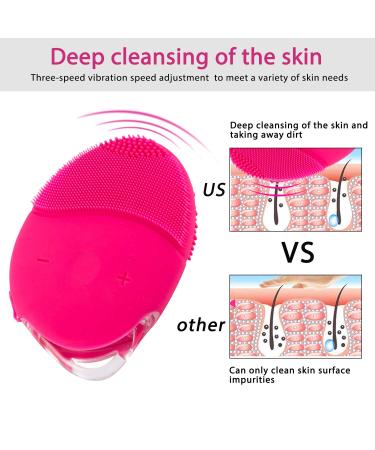 House Envy Sonic Facial Cleansing Brush - Rechargeable Electric Cleanser for Deep Cleaning, Blackhead Removal and Massage - Buy Online on GoSupps.com
