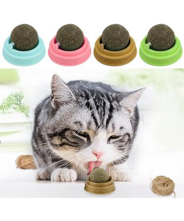 Xinstroe 4 Pack Catnip Balls Toys - Rotating Wall Catnip Balls for Engaging Cat Play | Shop Internationally - Buy Online on GoSupps.com