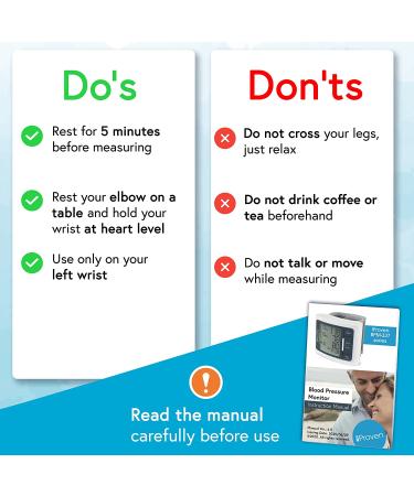 iProven Wrist Blood Pressure Monitor with Large LCD Display - Portable & Easy to Use - Adjustable Cuff 5.3-8.5 Inch - Automatic Machine with Irregular Heartbeat Detection - Buy Online on GoSupps.com