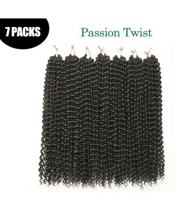 Shop 7 Packs 18-Inch Passion Twist Hair | Water Wave Hair Extensions for Long Bohemian Styles - YDDM - Buy Online on GoSupps.com