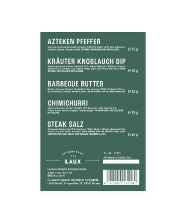 LAUX BBQ 5 Series Gift Box - 5 Premium Grill Spices for Father's Day - Ultimate BBQ Accessories Set - Perfect Grilling Gifts - Buy Online on GoSupps.com