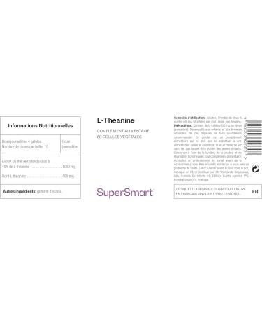 L-Theanine - Helps to Promote a State of Relaxation Without Drowsiness - Helps Improve Attention and Concentration - Patented L-Theanine - Vegan - Gluten Free - Supersmart - Buy Online on GoSupps.com