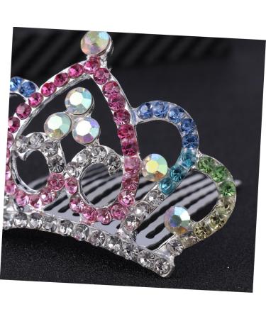 FRCOLOR Set of 2 Crystal Headpieces for Children Wedding Crown Wedding Headpiece Rhinestone Headwear for Women Mini Crowns Combs for Children Royal Party Mini Comb Hair Girls Edition Card - Buy Online on GoSupps.com