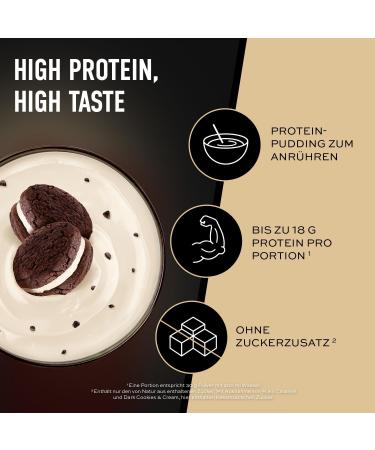 Buy ESN Designer Protein Pudding - Dark Cookies & Cream 23g Protein 360g Powder Made in Germany - International Shipping Available - Buy Online on GoSupps.com