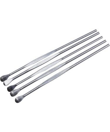 Tovmekdjn 5 Pcs Silver Tone Stainless Steel Earpicks Curette Ear Wax Remove Tool - Buy Online on GoSupps.com