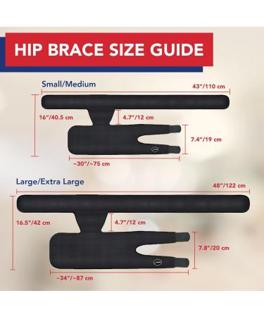 Doctor Developed Hip Brace for Sciatica Pain Relief | Compression Wrap for Strength & Support | S/M Black Right - Ideal for Men & Women - Buy Online on GoSupps.com