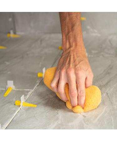 QEP 70005Q-6D X-Large Grouting Cleaning Sponge 7.5x5.5x1.875 - 6 Pack Yellow - Buy Online on GoSupps.com