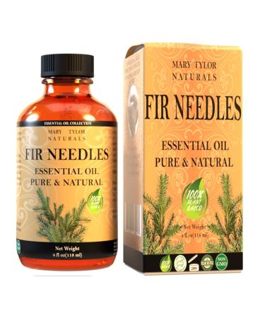 Fir Needle Essential Oil (4 oz) Premium Therapeutic Grade 100% Pure and Natural Perfect for Aromatherapy and Much More by Mary Tylor Naturals Amber