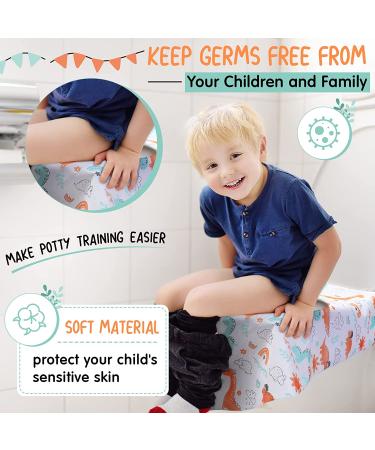 50 Pack Extra Large Disposable Waterproof Toilet Seat Covers for Kids & Adults - Portable, Individually Wrapped Toddler Potty Training Restroom Covers - Vivid Dinosaur Design - Buy Online on GoSupps.com