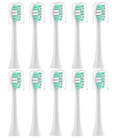 Gypoirul Toothbrush Replacement Heads Compatible with Philips Sonicare 10 Pack Electric Brush Head for 4100 5100 6100 HX9023 W Optimal Plaque Control Green