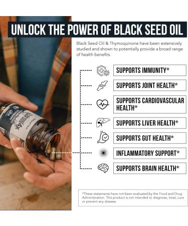 20% Thymoquinone Black Seed Oil Extract Capsules - TQ-Advanced 4X | 60 Capsules | Vegan | Raw Form | Glass Bottle - Buy Online on GoSupps.com