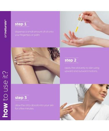 Artnaturals Organic Lavender & Jasmine Face Oil 4oz - 100% Natural Anti-Aging Moisturizer for Skin & Hair Rejuvenates & Hydrates - Buy Online on GoSupps.com