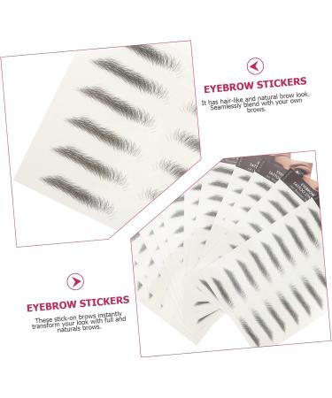 Balacoo 12pcs Eyebrow Stickers 3d Stickers Artificial Eyebrow Temporary Brow Tattoos Black Eyebrow Hair 6d - Buy Online on GoSupps.com