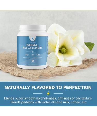 Gluten-Free Meal Replacement Powder - MCT Coconut Oil & Grass-Fed Whey Protein | Low Carb Energy Boost | 742g Vanilla - Buy Online on GoSupps.com