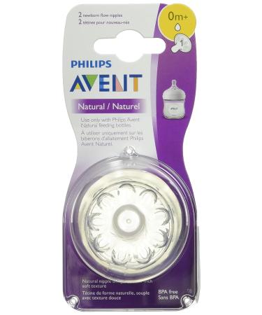 Philips Avent Natural Baby Bottle Nipple  Newborn 0M+  2pk  SCF651/23 - Buy Online on GoSupps.com