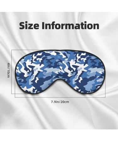 Blue Camo Sleep Mask Eye Cover for Better Sleep | Reusable Soft Blackout Eye Masks for Travel & Camping | Perfect Gift for Men & Women - Buy Online on GoSupps.com