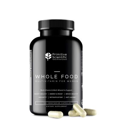 Primitive Scientific Whole Food Multivitamin for Women (120 Vegetarian Capsules) for Holistic Health Natural Women s Multivitamin for Immune Support Heart Health Energy Cleansing and More