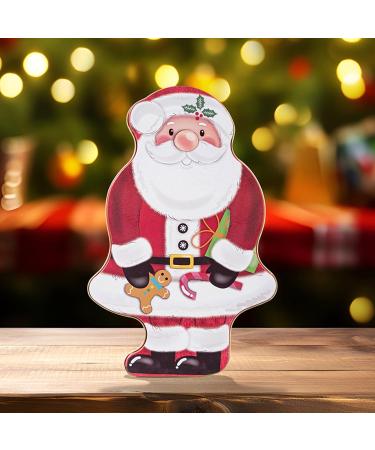 Elegant Santa Tin Holiday Candies Box Sturdy Tin Santa Candy Box for Christmas Parties and Sweet Treat Enthusiasts - Buy Online on GoSupps.com