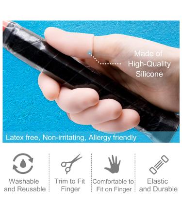 Bukihome 12 PCS Gel Finger Cots - Finger Protectors for Eczema, Cracking & More (Champagne) - Buy Online on GoSupps.com