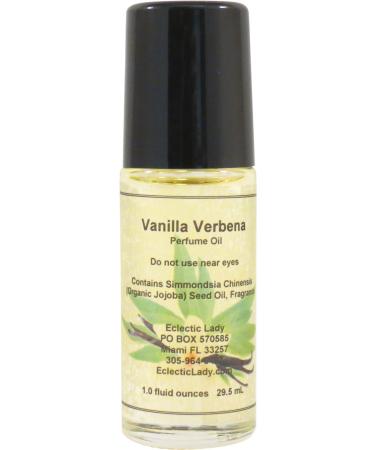 Vanilla Verbena Perfume Oil 1.0 Oz Portable Roll-On Fragrance with Long-Lasting Scent Delightful Essential Oils and Jojoba Oil For Daily Use 1 Fl Oz (Pack of 1)