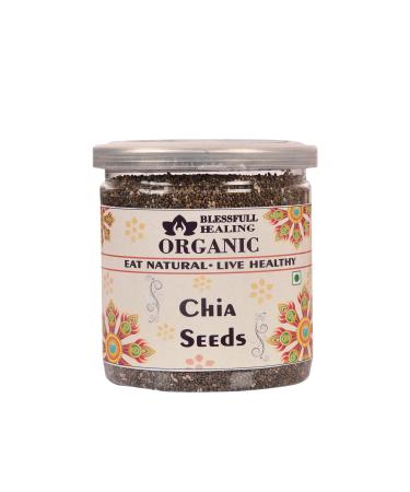 Blessfull Healing Organic Chia Seeds 300 Gram Airtight Container (Packing May Vary)