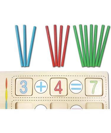 Lexibook Edu200 Clock Hands Bio Toys - Colorful Wooden Math Activity Box for Preschool Learning | Best Educational Toys for Early Childhood - Buy Online on GoSupps.com