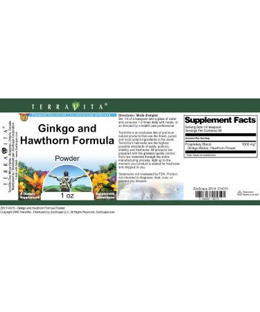 Ginkgo and Hawthorn Formula Powder (1 oz ZIN: 514015) - Buy Online on GoSupps.com