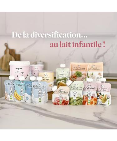 POPOTE - Brass Vanille Bio B b 100 g - D s 6 Mois - Gourde Individuelle - Texture Onctueuse - Lait de Vache Sans Sucres Ajout s - Format Pratique Emporter - Pack Familial 10 x 100 g - Buy Online on GoSupps.com