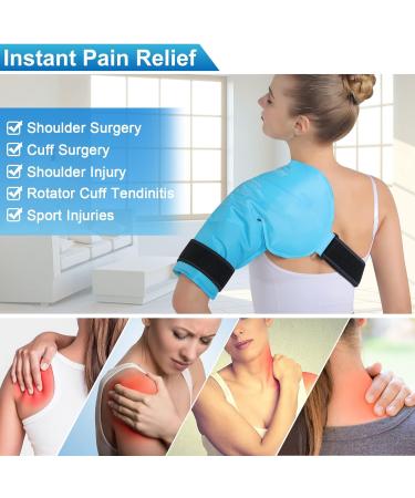 Relief Expert Shoulder Ice Pack - Rotator Cuff Cold Therapy for Injuries - Reusable Gel Cold Pack Wrap - Instant Pain Relief for Bursitis and Swelling - Large Size (Blue) - Buy Online on GoSupps.com