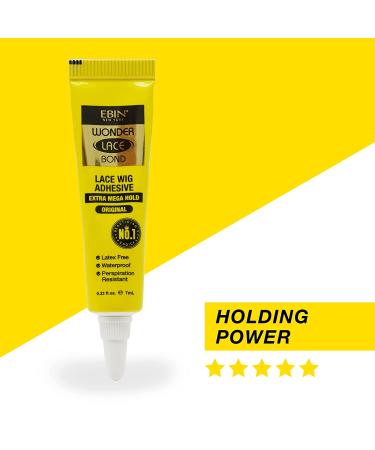 EBIN NEW YORK Wonder Lace Bond Tube 4pack Extra Mega Hold - 0.23fl. Oz - Daily Use - Fast Drying - Waterproof - Latex Free - Perspiration Resistant - Buy Online on GoSupps.com