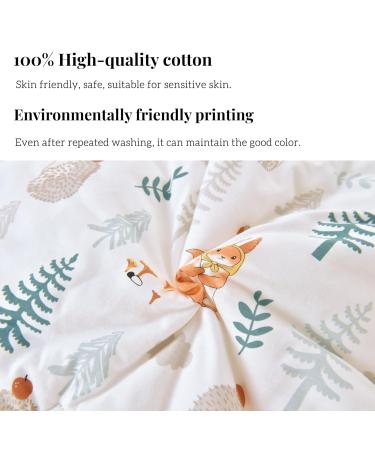 Chilsuessy 2 Pack 1.5 Tog Cotton Sleeping Bag for Kids - Squirrel & Forest Bear Design Perfect for All-Year Use | Baby Sleep Bag (80cm Fits Height 85-95cm) - Buy Online on GoSupps.com