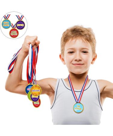 Gejoy 60-Piece Olympic Style Plastic Award Medals Assortment for Kids - Sports, Talent Shows, Gymnastics, Birthdays - Buy Online on GoSupps.com
