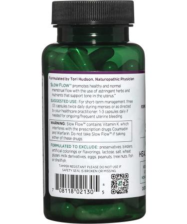 Vitanica Slow Flow Menstrual Support â€“ 60 Vegetarian Capsules for Healthy Menstrual Flow - Buy Online on GoSupps.com