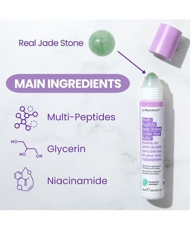 masque BAR Hydrating Under Eye Serum with 360 Jade Roller | Multi-Peptides & Hyaluronic Acid for Puffiness & Dark Circles - Instant Wrinkle Remover - Korean Skincare 20ml - Buy Online on GoSupps.com
