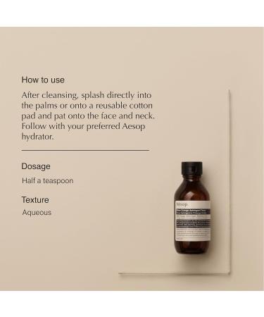 Aesop Bitter Orange Astringent Toner - Citrus Cleanser for Skin | Non-Drying Purifying Formula | 3.3 oz - Shop Internationally - Buy Online on GoSupps.com