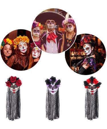 Kapmore Funny Universal Full Face Flower Gauze Halloween Face Cover Breathable Horrible Stretchy Elastic Nonslip Terrible Cosplay - Buy Online on GoSupps.com