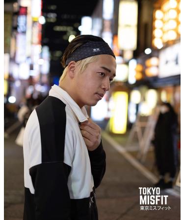 Tokyo Misfit Asanoha Black Headband - Unisex Sweat Band for Workout, Yoga, Running & Sports - Buy Online on GoSupps.com