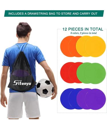 Spot Markers 9inch 10inch 12pcs Rubber Agility Dots Flat Cones Non Slip Sports Dots Floor Spots Agility Markers for Kids Soccer Football Basketball Speed Agility Training  Classroom Activities 10 inch - Buy Online on GoSupps.com