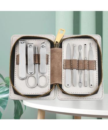 Manicure Kit 9 Pieces of Nail Clippers Nail Clippers and Tweezers Set Personal Care Tool Zipper Bag Suitable for Indoor and Outdoor Travel Portable Use Nail Clippers Kit - Buy Online on GoSupps.com